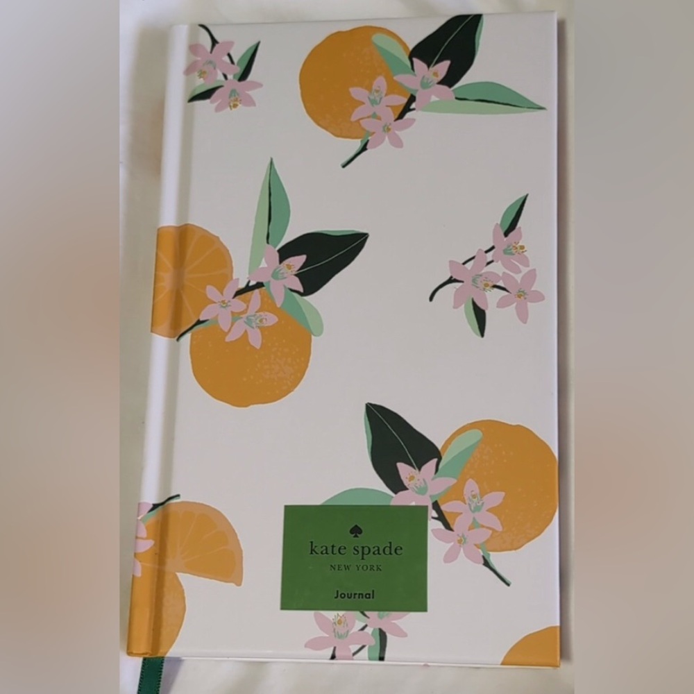 NWT Kate Spade Orange Toss Hardback Journal - White and Orange